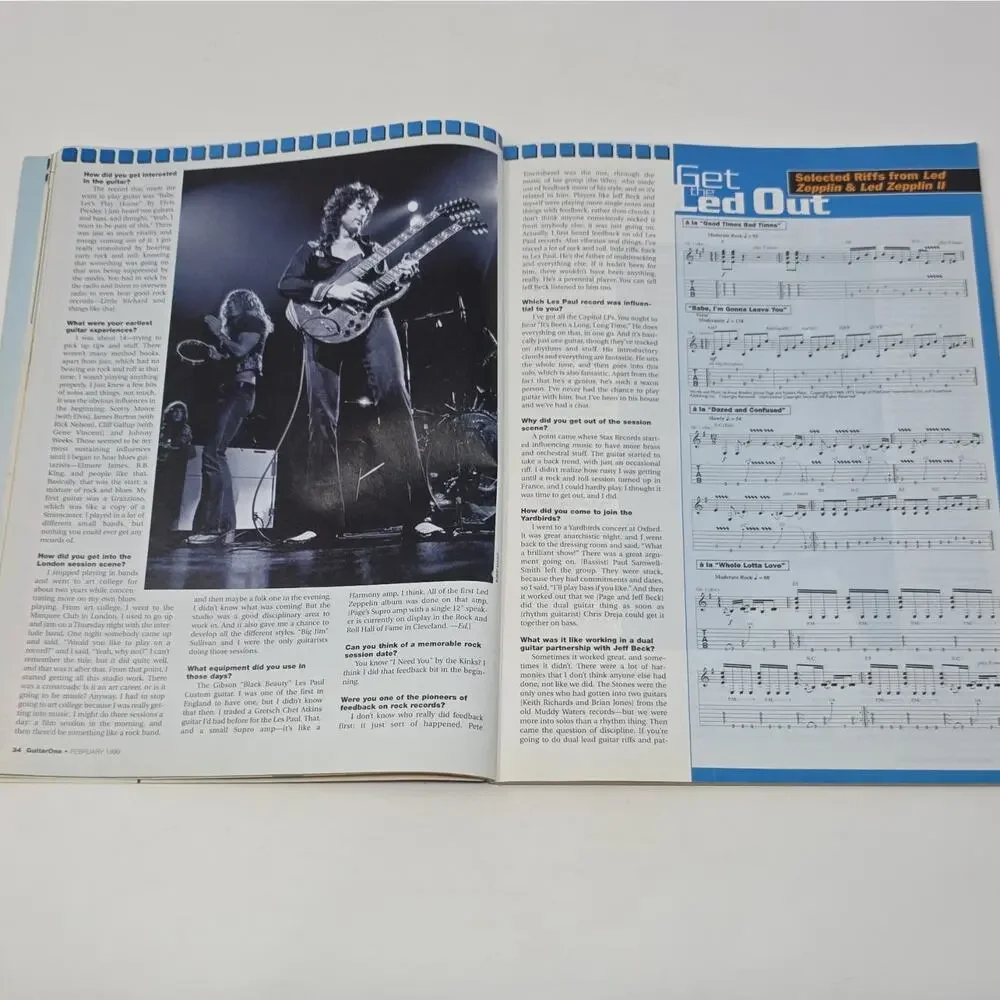 Guitar One Magazine Feb 1999 Issue #2 Johnny Rzeznik Jimmy Page Goo Goo Dolls